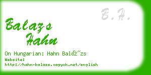 balazs hahn business card